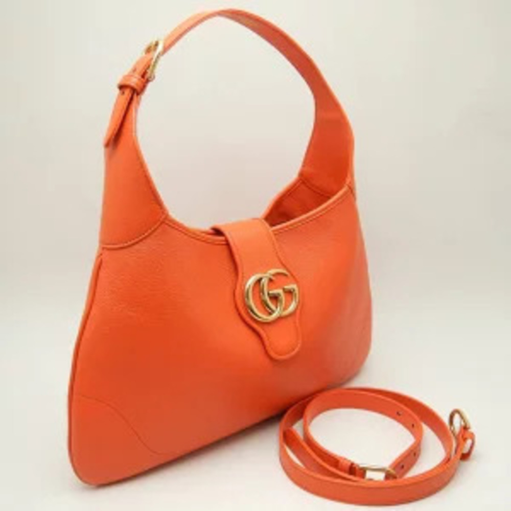 Gucci Shoulder Leather Orange Aphrodite Bag